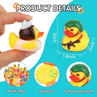 Foto 4 | Foto 4 | Juguete De Baño Rubber Ducks Surtido De Sombrillas Jeep Duck (50 Unidades) - Venta Internacional.