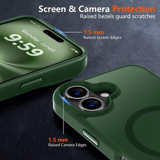 Foto 5 | Foto 5 | Funda Mocca Strong Magnetic Para Iphone 16 Color Verde Medianoche - Venta Internacional.