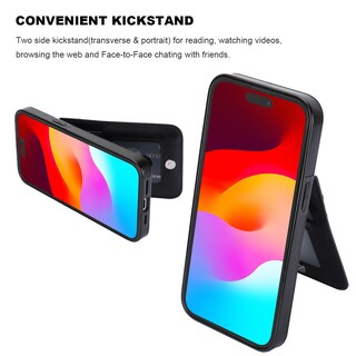 Foto 5 | Foto 5 | Funda Tipo Cartera Para Iphone 15 Pro Max Kihuwey Con Magsafe Black - Venta Internacional.