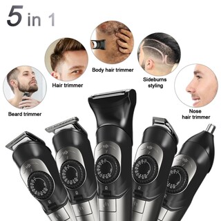 Foto 3 | Foto 3 | Máquina De Afeitar Eléctrica Recortadora De Pelo 5 En 1 Para Barba Y Nariz - Venta Internacional.