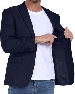 Foto 5 | Foto 5 | Chaqueta Deportiva Casual Blazer Wehilion Para Hombre Azul Marino Xl - Venta Internacional.