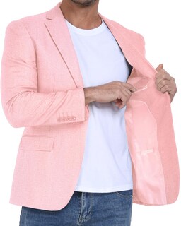 Foto 5 | Foto 5 | Chaqueta Deportiva Para Hombre Modelo Blazer Wehilion Color Rosa Para Verano - Venta Internacional.