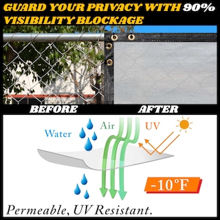 Foto 3 | Foto 3 | Valla De Privacidad Royal Shade Color Gris 1 8 M X 3 6 M Con Corbatas - Venta Internacional.