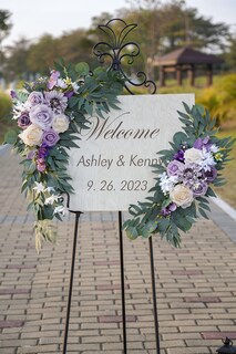 Foto 2 | Foto 2 | Boda Con Forma De Arco De Flores Ponatia Color Morado Artificial (paquete De 2) - Venta Internacional.