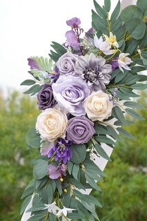 Foto 6 | Foto 6 | Boda Con Forma De Arco De Flores Ponatia Color Morado Artificial (paquete De 2) - Venta Internacional.