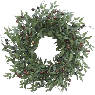 Foto 1 | Foto 1 | Guirnalda De Olivos Hhda De 60 A 66 Cm Para Puerta De Entrada Hecha A Mano - Venta Internacional.