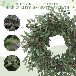 Foto 3 | Foto 3 | Guirnalda De Olivos Hhda De 60 A 66 Cm Para Puerta De Entrada Hecha A Mano - Venta Internacional.