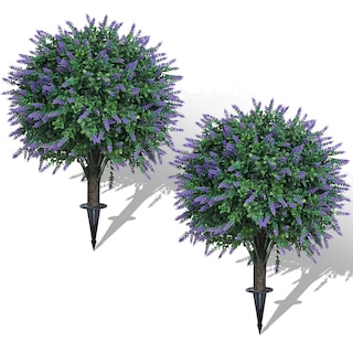 Foto 1 | Foto 1 | Juego De Topiarios Artificiales Con Forma De Bola De Madera De Boj Color Lavanda 22 Cm Aokiie - Venta Internacional.