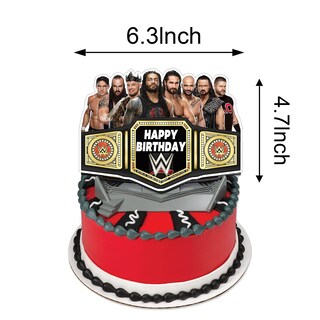 Foto 4 | Foto 4 | Set De Artículos De Fiesta Heidaman Wrestling Birthday Con Telón De Fondo - Venta Internacional.