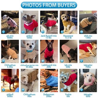 Foto 6 | Foto 6 | Suéter Para Perro Mihachi Cuello Alto Abrigo De Invierno Tejido - Venta Internacional.