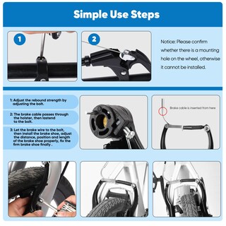 Foto 5 | Foto 5 | Juego De Frenos Para Bicicleta Hmseng V-type Universal Btt Frene Delantero/trasero - Venta Internacional.