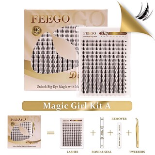 Foto 2 | Foto 2 | Kit De Extensión De Pestañas Feego Natural  168 Unidades  Wispy Lash Clusters - Venta Internacional.