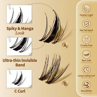 Foto 3 | Foto 3 | Kit De Extensión De Pestañas Feego Natural  168 Unidades  Wispy Lash Clusters - Venta Internacional.