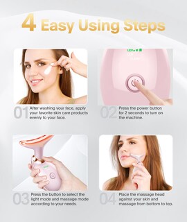 Foto 6 | Foto 6 | Masajeador Facial Elishine Light Based De 7 Colores Portátil Rosa - Venta Internacional.