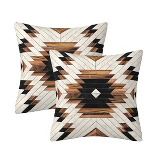 Foto 1 | Foto 1 | Funda De Cojín Ahahm Boho Algodón Negro Y Marrón 50 X 50 Cm Juego De 2 - Venta Internacional.