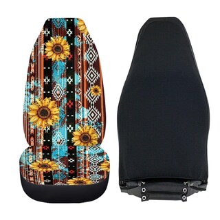 Foto 4 | Foto 4 | Fundas Para Asientos De Coche Instantarts Aztec Mandala Sunflower 2 Unidades - Venta Internacional.