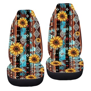Foto 6 | Foto 6 | Fundas Para Asientos De Coche Instantarts Aztec Mandala Sunflower 2 Unidades - Venta Internacional.