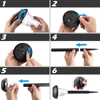 Foto 7 | Foto 7 | Luces Solares Gigalumi 12 Unidades Impermeables Para Senderos De Jardín - Venta Internacional.