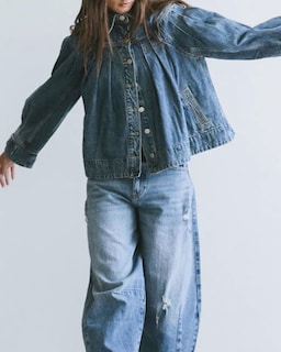 Foto 3 | Foto 3 | Chaqueta Vaquera Corta Ezapine De Manga Larga Para Mujer - Venta Internacional.