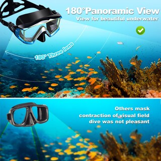 Foto 3 | Foto 3 | Set De Esnórquel Exp Vision Pano 3 Para Adultos Con Máscara Antivaho Azul - Venta Internacional.