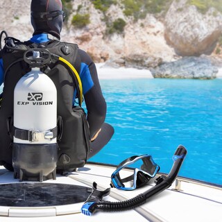 Foto 7 | Foto 7 | Set De Esnórquel Exp Vision Pano 3 Para Adultos Con Máscara Antivaho Azul - Venta Internacional.