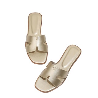Foto 2 | Foto 2 | Slide Sandals Stratuxx Kaze Vestido Plano Con Punta Abierta Para Mujer Negro - Venta Internacional.
