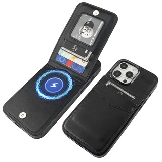 Foto 1 | Foto 1 | Funda Tipo Cartera Para Iphone 16 Pro Max Kihuwey Con Magsafe Black - Venta Internacional.