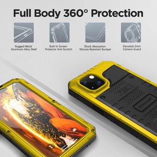 Foto 3 | Foto 3 | Funda Impermeable Mitywah Para Iphone 14 Plus De 6.7 Pulgadas Color Amarillo - Venta Internacional.