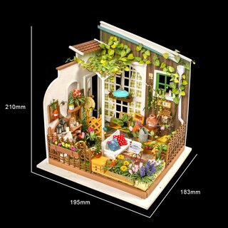 Foto 6 | Foto 6 | Kit De Casa De Muñecas En Miniatura Para Bricolaje Casa De Jardín Robotime Con Muebles - Venta Internacional.