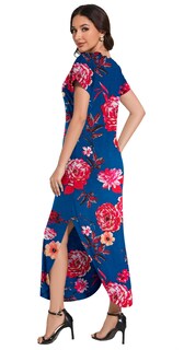 Foto 5 | Foto 5 | Vestido Largo Jeqeocafy Para Mujer  Verano 2025  Cuello Redondo Con Bolsillos - Venta Internacional.