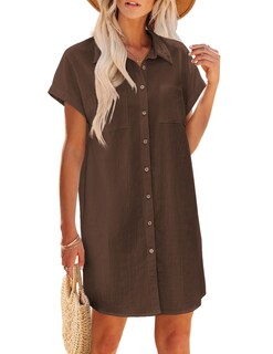 Foto 1 | Foto 1 | Vestido Aline De Verano De Manga Corta Sundress Zeagoo Para Mujer - Venta Internacional.