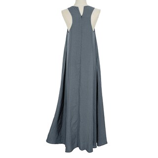Foto 4 | Foto 4 | Vestido Largo De Lino Sin Mangas Mingyuezai Con Bolsillos Para Mujer - Venta Internacional.