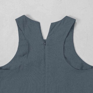 Foto 6 | Foto 6 | Vestido Largo De Lino Sin Mangas Mingyuezai Con Bolsillos Para Mujer - Venta Internacional.