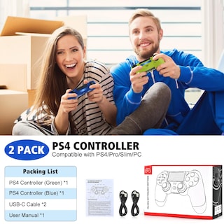 Foto 6 | Foto 6 | Paquete De 2 Controladores De Ps4 Shinxin Con Doble Vibración Y Audio De 3 5 Mm - Venta Internacional.