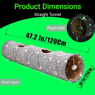 Foto 3 | Foto 3 | Fotoluminiscencia Autoluminiscente Plegable Cat Tunnel Luckitty - Venta Internacional.