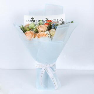 Foto 5 | Foto 5 | Papel Para Envolver Flores Nescci Impermeable 20 Hojas Color Azul Claro - Venta Internacional.