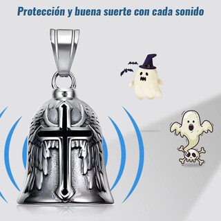 Foto 4 | Foto 4 | 4pcs Campana Biker Amuleto Motos Guardian Bell Regalo Eo Safe Imports Esi-21806 Plateado