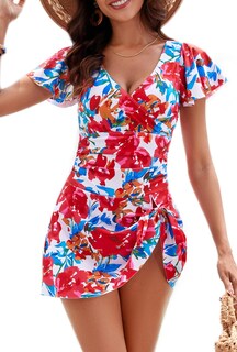 Foto 1 | Foto 1 | Traje De Baño Con Volantes Swimdress Eagerbuy Para Mujer  Control De Barriga - Venta Internacional.