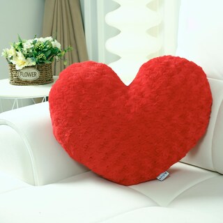 Foto 1 | Foto 1 | Almohada Decorativa Ailive De Tela De Felpa Con Detalles De Corazón Rojo - Venta Internacional.