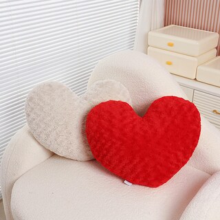 Foto 2 | Foto 2 | Almohada Decorativa Ailive De Tela De Felpa Con Detalles De Corazón Rojo - Venta Internacional.