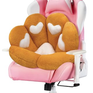 Foto 1 | Foto 1 | Silla Con Cojín Moonbeeki Asiento Cómodo De Felpa Con Forma De Pata De Gato 28 X 24 Cm Naranja - Venta Internacional.