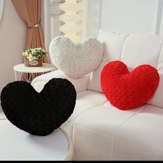 Foto 4 | Foto 4 | Almohada Decorativa Ailive Con Detalle De Corazón Negro Con Estampado De Rosas - Venta Internacional.