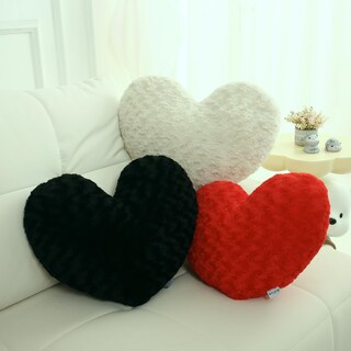 Foto 6 | Foto 6 | Almohada Decorativa Ailive Con Detalle De Corazón Negro Con Estampado De Rosas - Venta Internacional.