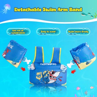 Foto 2 | Foto 2 | Chaleco De Natación Nemone Para Niños De 10 A 32 Kg Con Alas De Agua En Los Brazos - Venta Internacional.