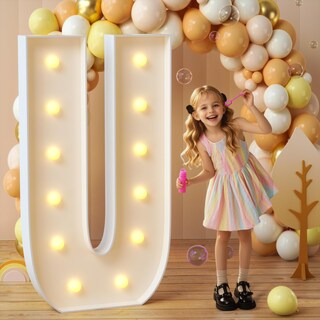 Foto 1 | Foto 1 | Carpa Iluminada Con Letras Impresas En Mosaico 121 Cm Letra U - Venta Internacional.