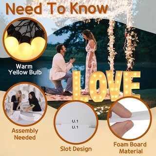 Foto 4 | Foto 4 | Carpa Iluminada Con Letras Impresas En Mosaico 121 Cm Letra U - Venta Internacional.