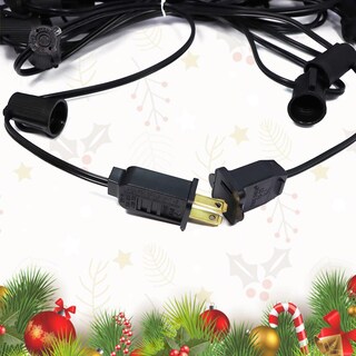 Foto 5 | Foto 5 | Cadena De Luces Navideñas Encoidoz 50 Pies C9 25 Bombillas Ip44 Color Negro - Venta Internacional.