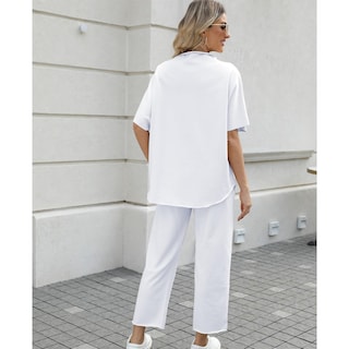 Foto 2 | Foto 2 | Conjunto De Atuendo Seeluna Para Mujer Manga 3/4 Color Blanco Talla Xs - Venta Internacional.