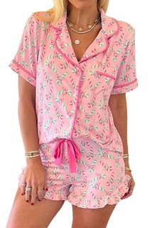 Foto 1 | Foto 1 | Conjunto De Pijama Kevamolly Para Mujer Con Estampado De Bastones De Caramelo Navideños S - Venta Internacional.