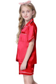 Foto 3 | Foto 3 | Conjunto De Pijama Schbbbta Silk Para Mujer Rojo X-small - Venta Internacional.